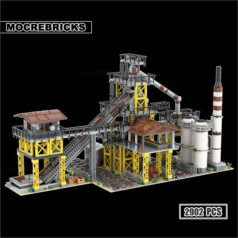 مشهد الفيلم العمارة MOC اللبنات محطة قطار المدينة نموذج تجميع التكنولوجيا الطوب ألعاب الأطفال الإبداعية