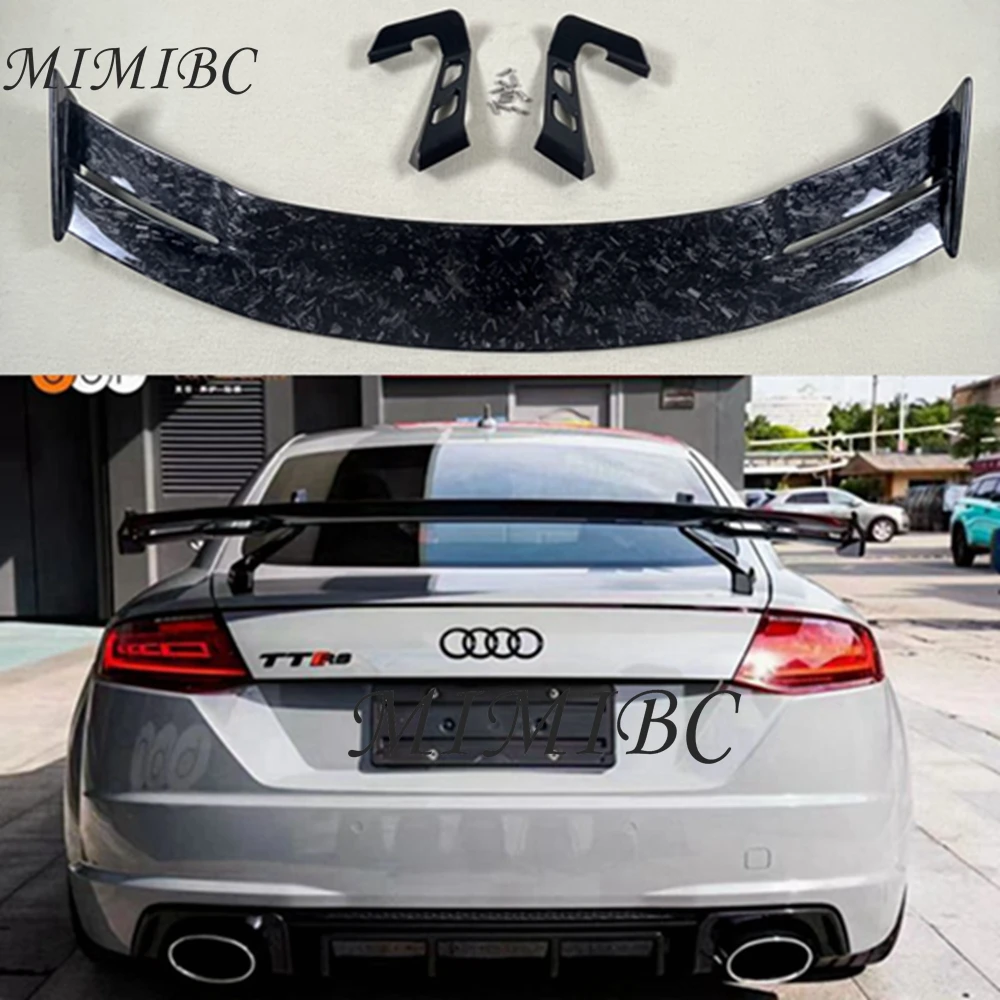 

FOR Audi A3 S3 A4 A5 A6 A7 TT Tail Boot Lip Wing Spoiler Carbon Fiber Universal Style Rear Trunk Wing Spoiler