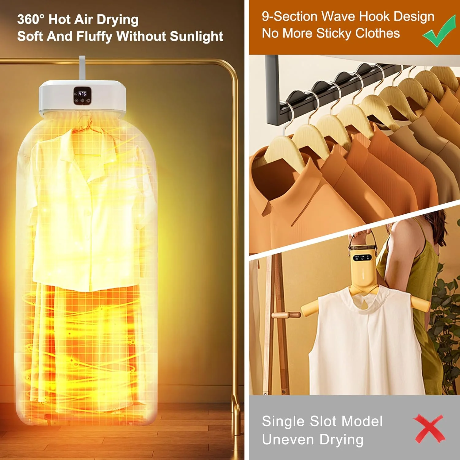 Портативная сушилка для одежды - Модернизированная циклическая сушилка - Портативные сушилки для квартир, караванов, путешествий, дома - маленькие, сушилка для света Cl