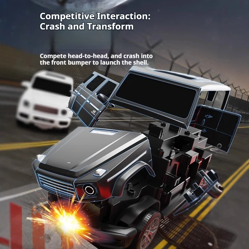 Remote Control Car 2.4G Wireless Electric Simulation Off Road Vehicle Collision Deformation Rechargeable Interactive Racing Toy
