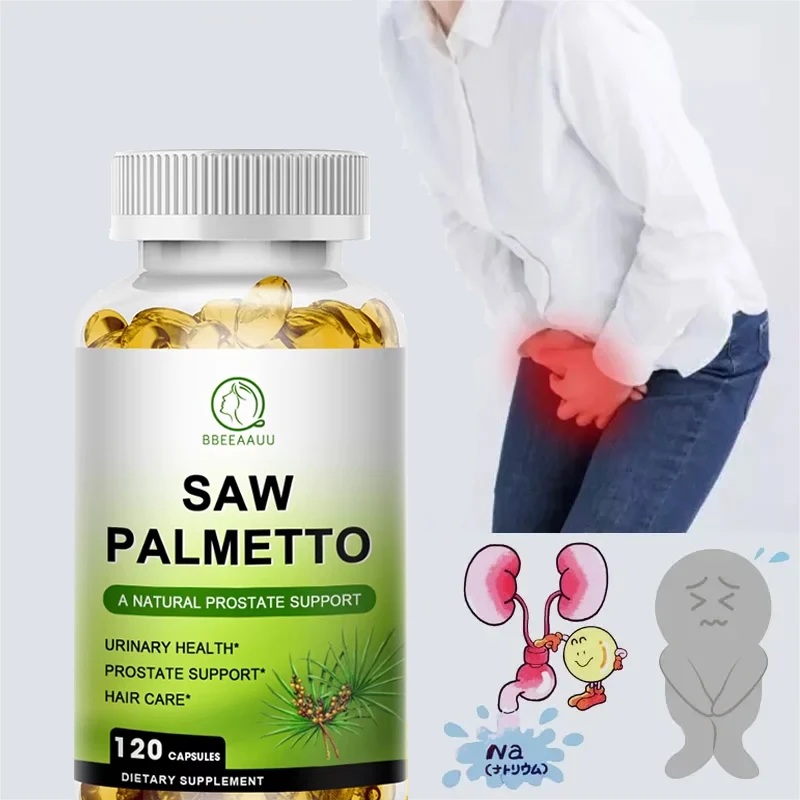 BBEEAAUU Saw Palm Capsule Support Prostate Health for Male Bladder &Urinary Tract Health  Hair Health Hair Growth DHT Blocker