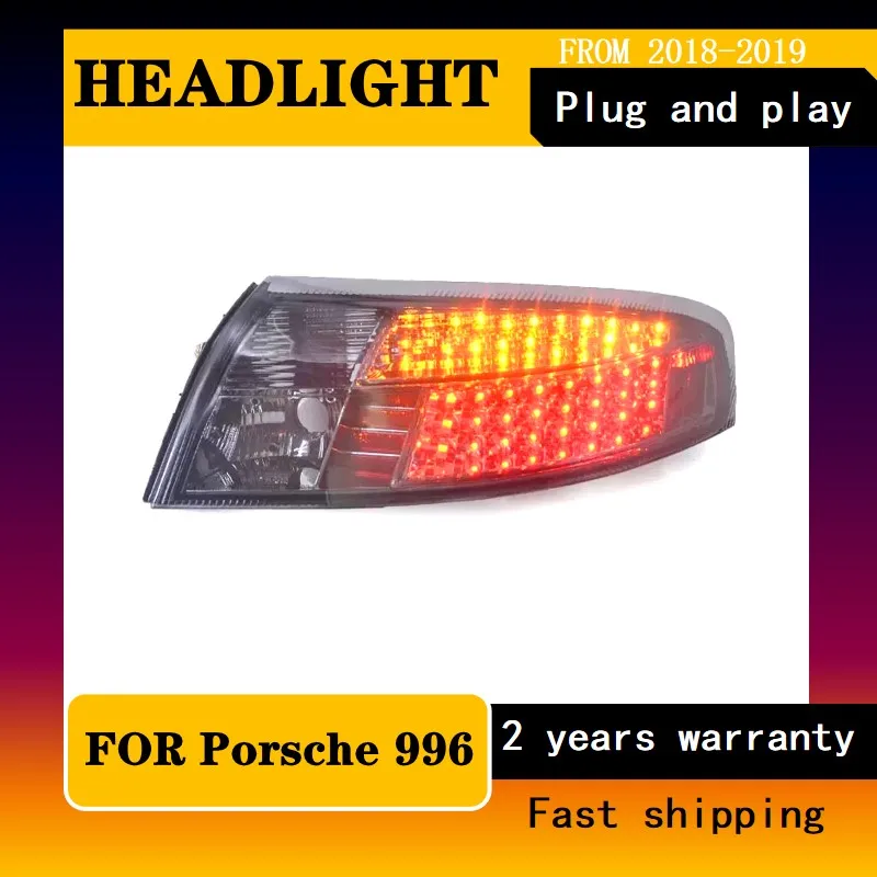 Car Styling for Porsche 996 Rear Lights Upgrade 1997-2004 911 Tail Lights Rear DRL Fog Brake Reversing Turn Signal