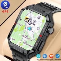 NFC GPS Men Smartwatch 1.99‘’ AMOLED Screen 120+ Sport & Fitness Waterproof Watch Outdoor Weather Data Bluetooth Call Smartwatch