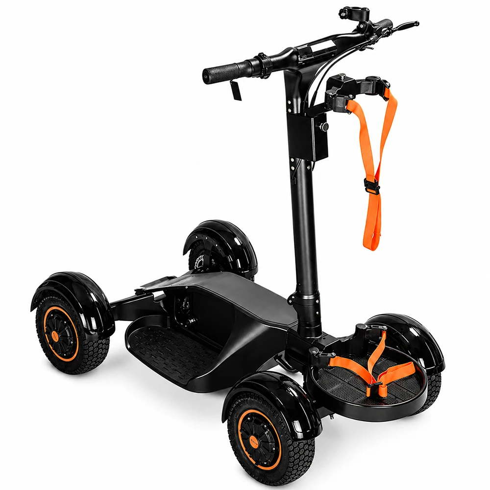 ESWING 2026 Single Seat 4 Wheel Electric Scooter 2000W Caddy With 10 Inch Tire And Umbrella Holder