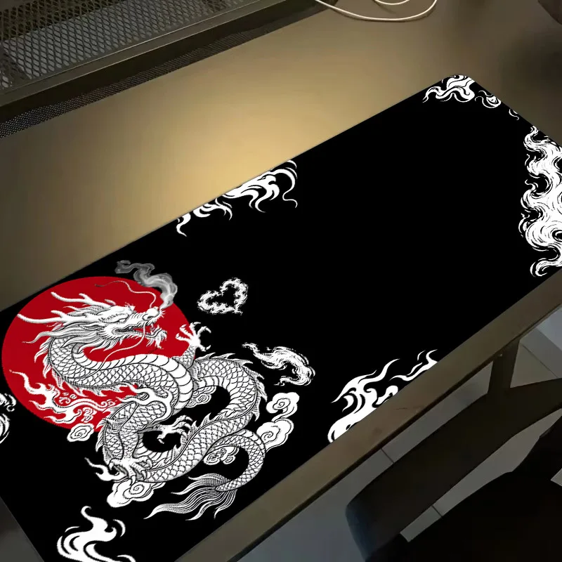 

Коврик для мыши Dragon, настольный коврик для компьютера, XXL 900x400, аксессуар для ПК, декор для комнаты, резиновый коврик
