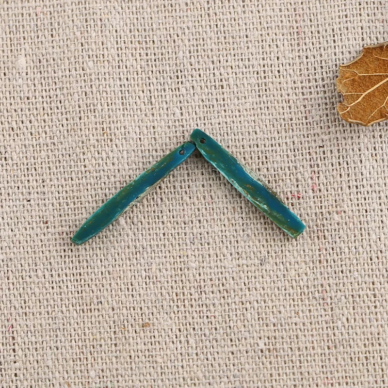 B&F Blue opal Earring Beads, Handmade Natural stones beads, Polished Stones for jewelry Making Supplies