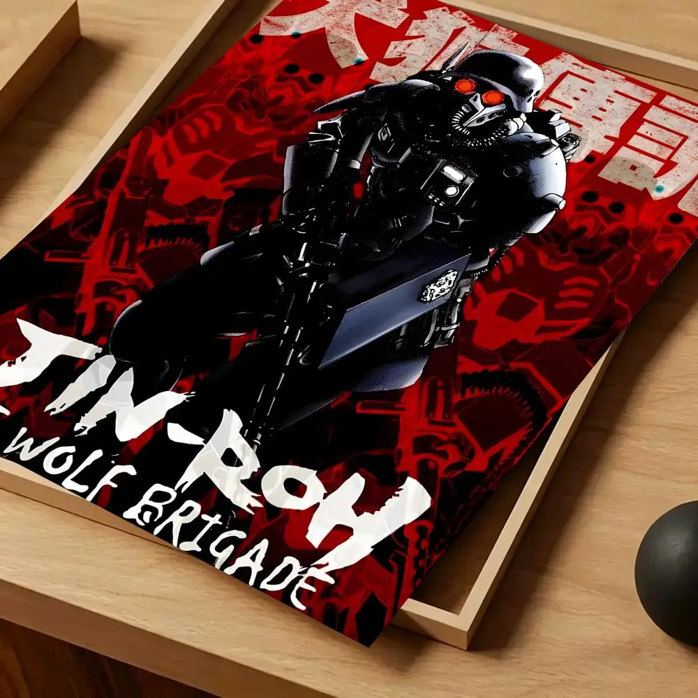 Anime Jin Roh The Wolf Brigade Poster Self-adhesive Art Waterproof Paper Sticker Coffee House Bar Room Wall Decor - view 5
