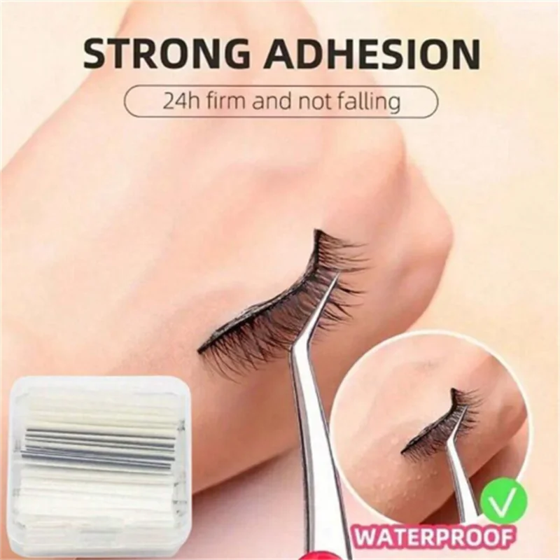 Samoprzylepne sztuczne rzęsy w żelowych paskach, mocowanie wrażliwe na temperaturę, łatwe w aplikacji, długotrwałe, nie opadają.