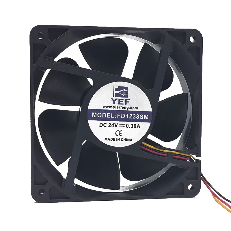 

120*120*38MM YEF Fan FD1238SM DC24V 0.30A 12cm Chassis Inverter Dual Ball Cooling Fan