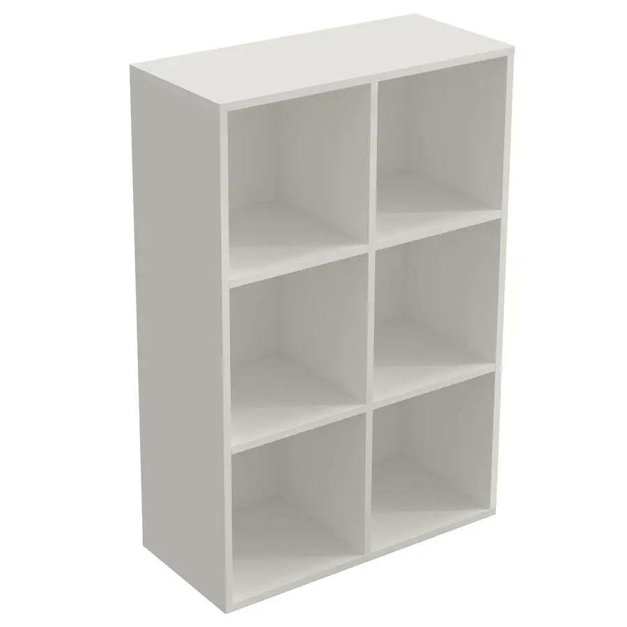 

Storage Shelf Bookcase Wooden 3Tier Floor Standing Open Bookshelf for Home and Office, Display Cabinet, Warm White