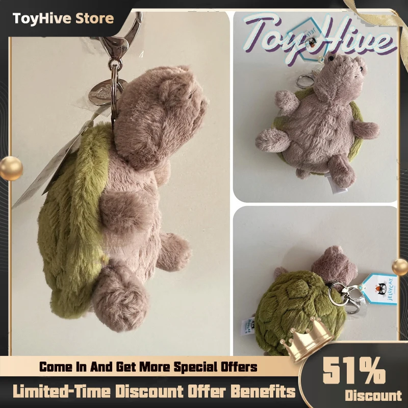 

【In Stock】Jellycat Mr. Timmy Turtle Pendant Keychain Cute Girl Bag Doll Plush Toy Key Ring Cute Turtle Plush Toy Baby Doll Gifts