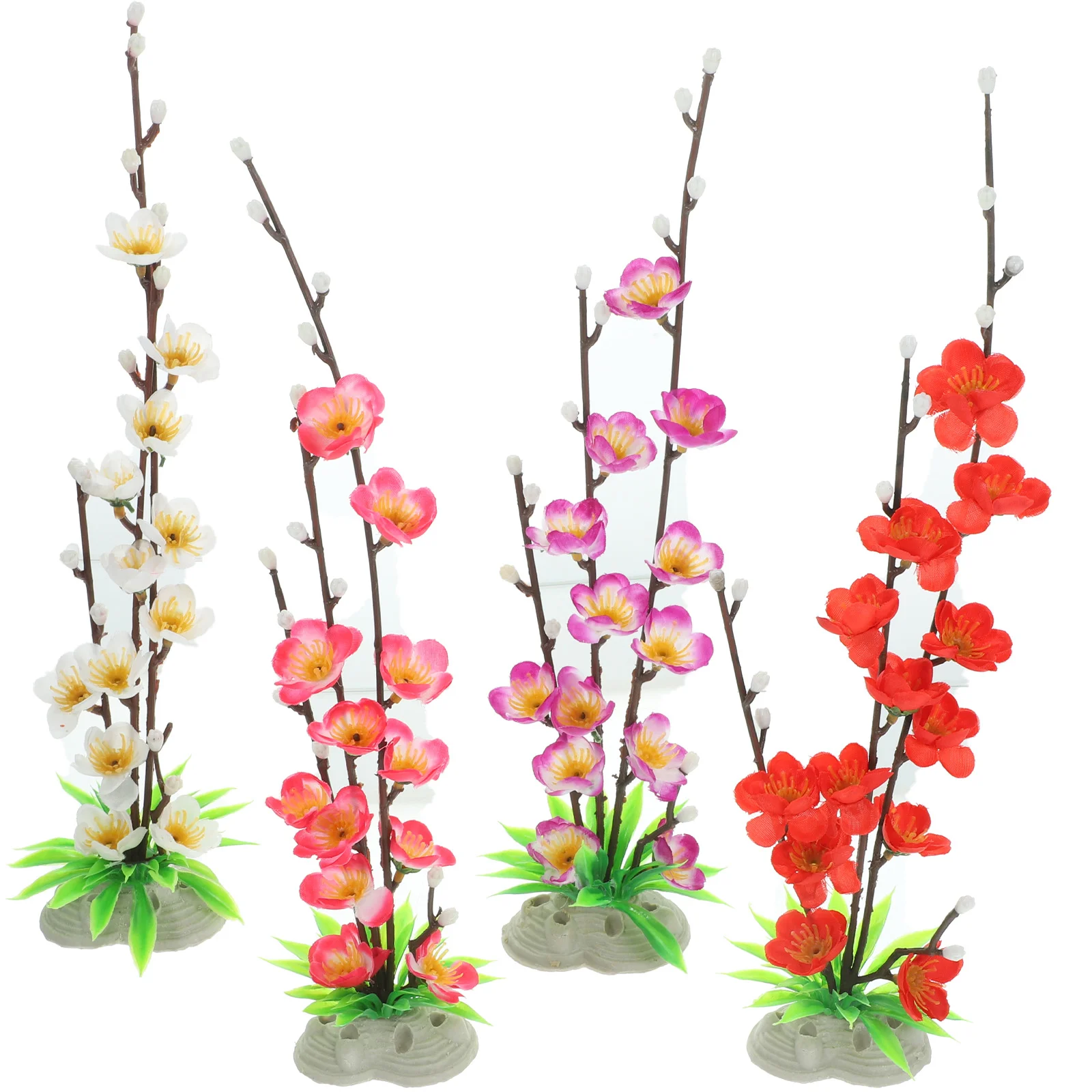 4 Pcs Fake Flowers Cooking Decorative Cloth Imitation Vivid Simulated Ornament for Sashimi Child Exquisite