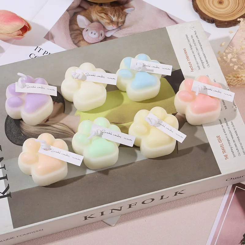 Vela perfumada con garra de gato, velas creativas DIY de aromaterapia para cumpleaños, adornos para sala de estar y dormitorio, decoración del hogar, 1 ud.