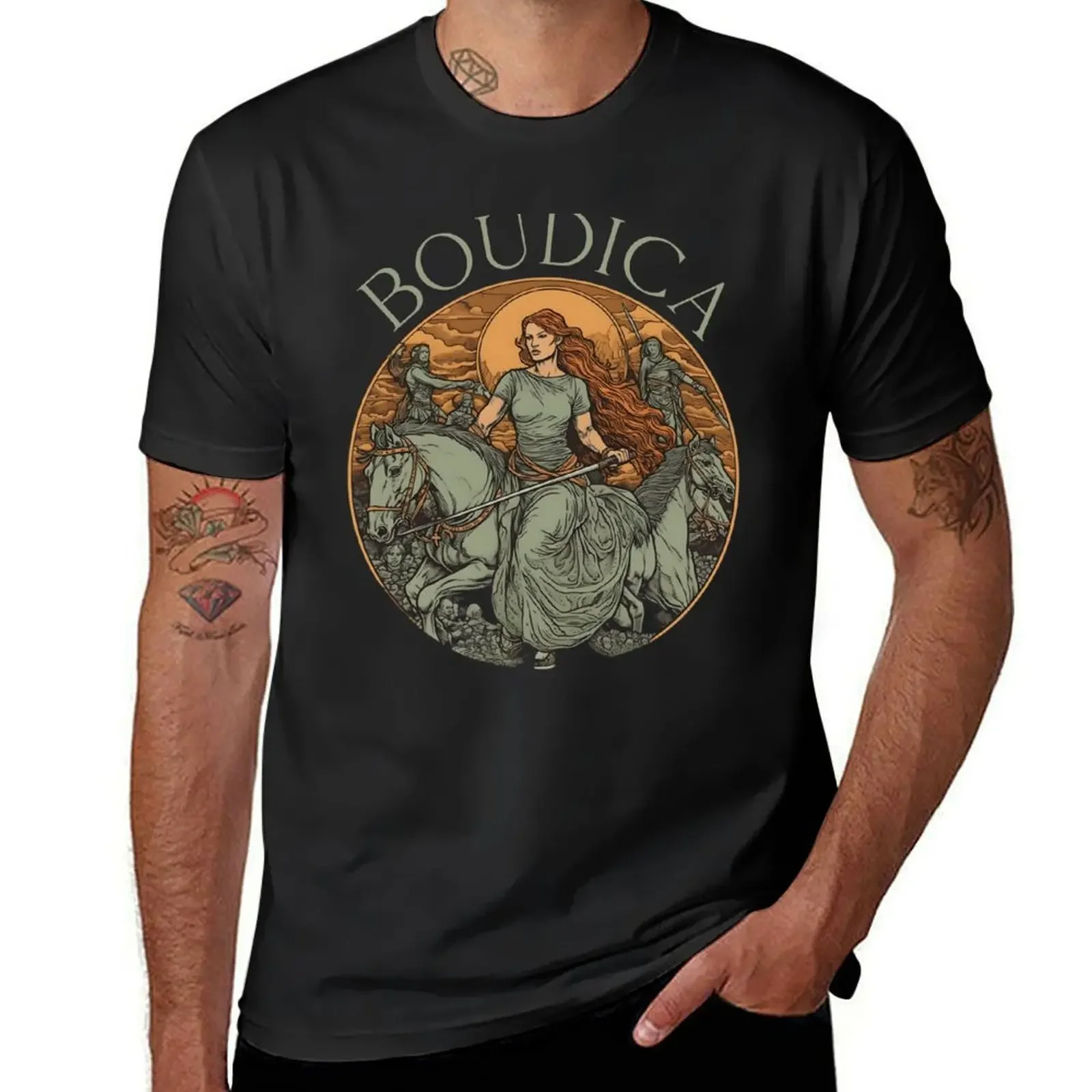 Boudicca Boudica boadicea Warrior Queen Celtic Iceni T-Shirt plus size clothes oversized t shirt t shirts for men pack