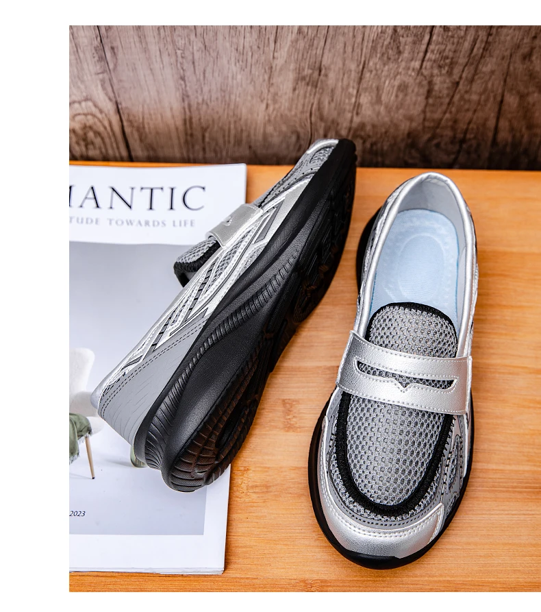 ArfaStep Damen-Loafer-Schuhe, Plateau-Penny-Loafer mit grober Sohle, bequeme Slip-On-Schuhe für Arbeit, Büro, Business, Freizeit, elegante Schuhe – Detail 15
