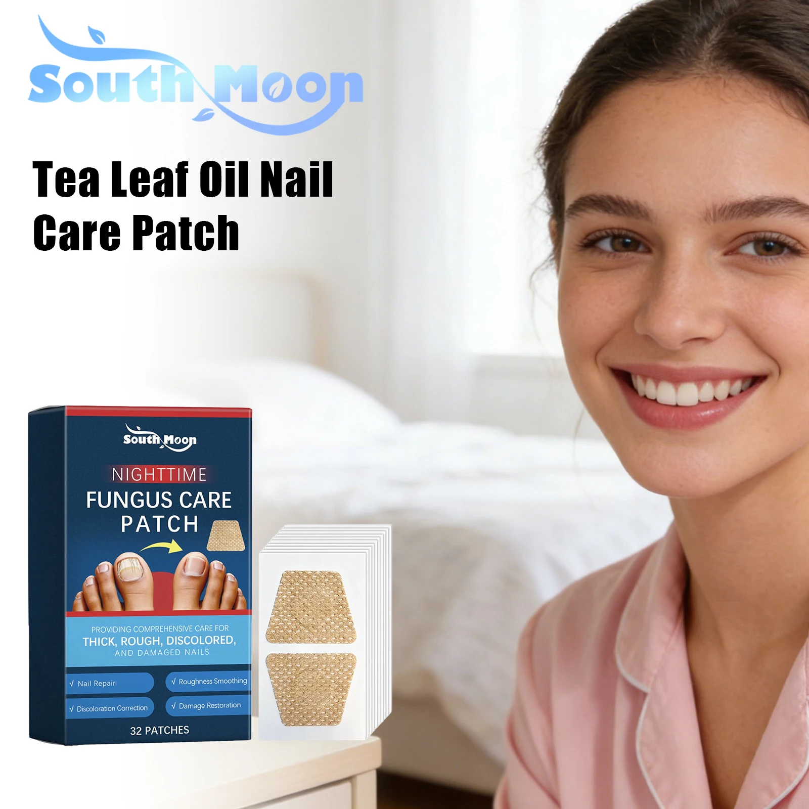 

Пластырь для ухода за ногтями в Южной Луне, целевой, для кормления, уменьшает грубые, улучшает внешний вид ногтей, поддержание здоровья ног, переносная наклейка для ногтей на ногах