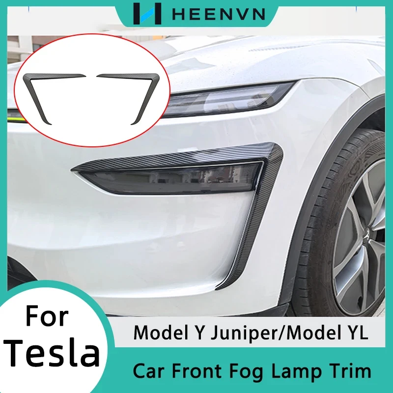 Pour Modèle Y Juniper Avant Brouillard Lampe Garniture Couverture Modèle Y L 2026 De Voiture ABS Pare chocs Avant Vent Couteau Spoiler Brouillard Lumière Sourcils Accessoire