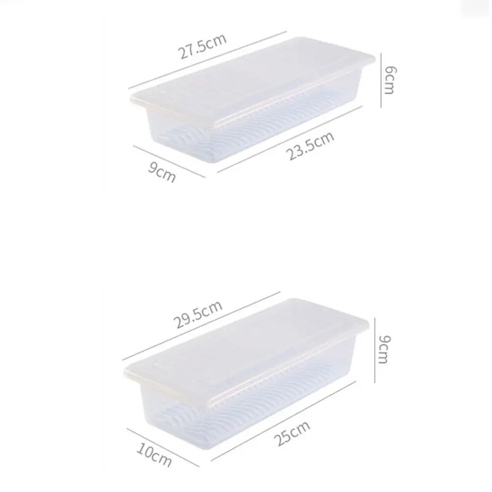 Kitchen Storage Container Rectangular Refrigerator Organizer Moisture-Proof Drain Vegetable Keep Fresh Box