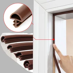 1-5m Silicone Wooden Door Crash Bar Sun Room Electric Box Gap Filling Seal Strip Windproof Card Slot Universal Windshield Filler