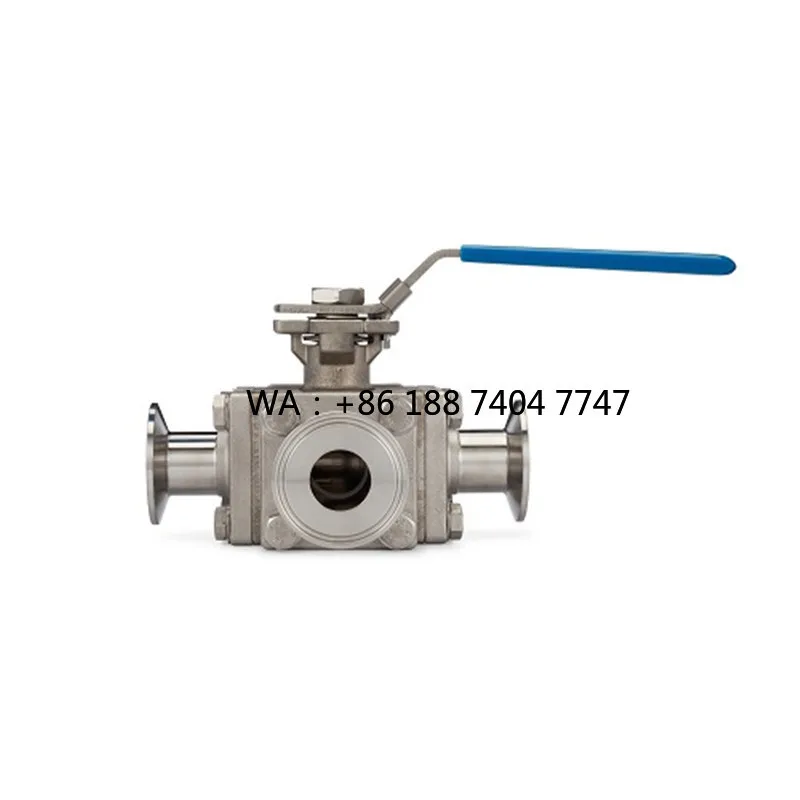 

Шаровой кран санитарный ручной 304, 2 дюйма, трехходовой, герметичный, высокотемпературный, настраиваемый для газа, электричества, пневматики