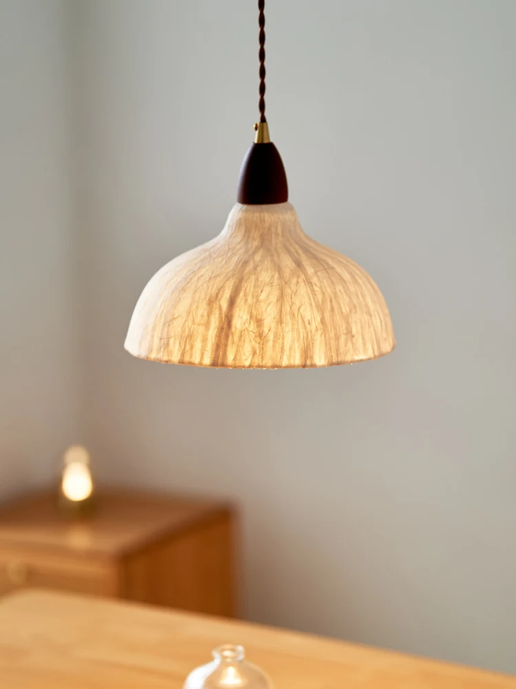 

Wabi Sabi Paper Pendant Light - Handmade Rice Paper Shade, Vintage Japanese Tea Room Zen Ceiling Lamp for BnB, Bar, Entryway