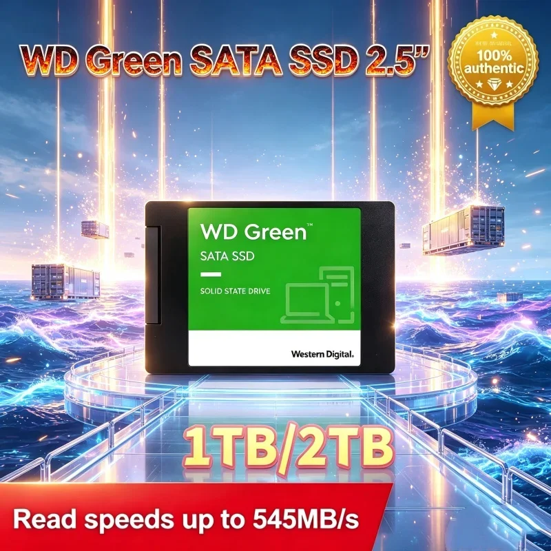 WD Green 250GB 1TB 2TB SATA SSD 2.5" SATA3 Internal Solid State Disk For Lightweight Portable Replacement Hard Drive