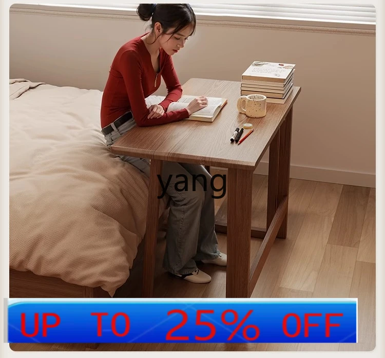 

Письменный стол LMM для студента, компактный, для спальни, прикроватный, из массива дерева, компьютерный стол