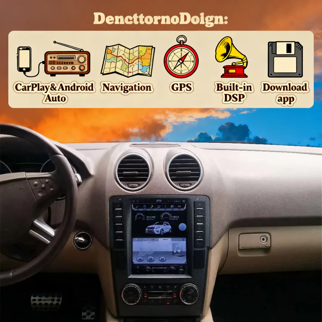 For Mercedes Benz ML W164 W300 ML350/450 GL X164 G320/350/450/500 2005-2012 Carplay Android Car Radio Stereo  Receiver Autoradio