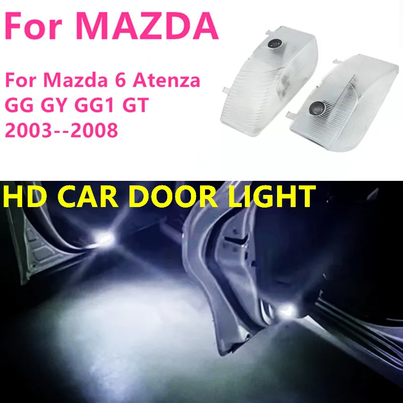 

LED Car Door Logo Laser Projector Welcome Light Car Door Emblem Logo Led Accessories For Mazda 6 Atenza GG GG1 GY GT 2003-2008