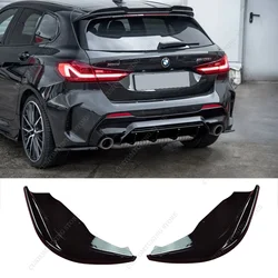 Gloss Black ABS Rear Bumper Side Splitters For Bmw F40 M Sport 128ti M135i 2019-2024 Rear Diffuser Exhaust Pipe Trim