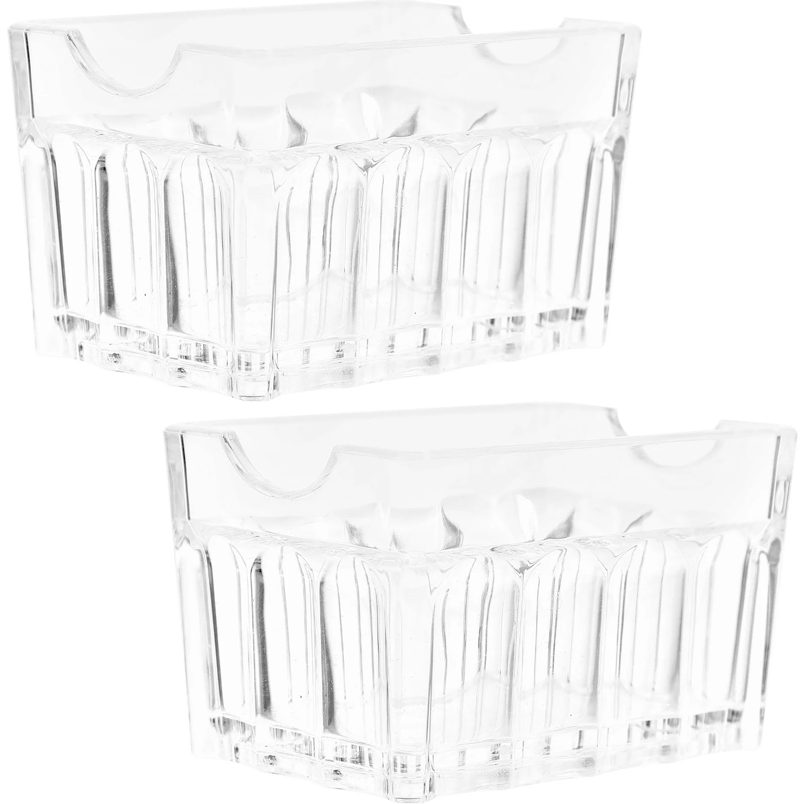 

2 Pcs Acrylic Sugar Bag Seat Tea Storage Box Clear Holder 14 6x8 1x6cm Coffee ganizer Tea Bag Container Sundries Box