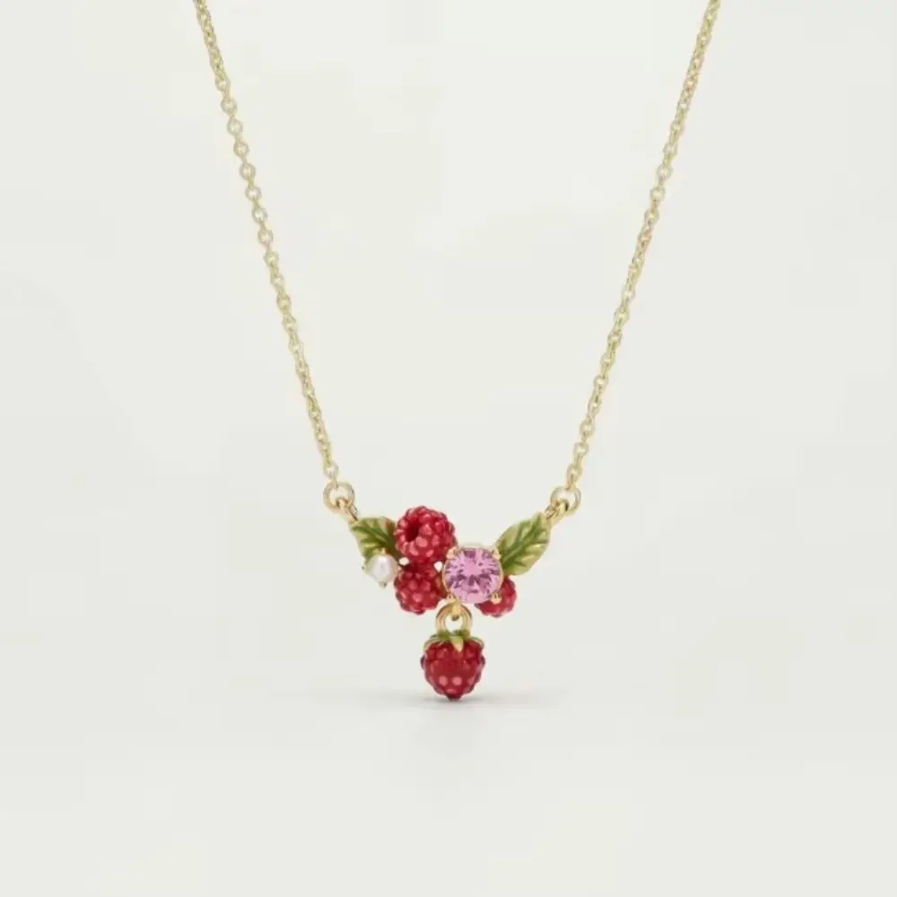 Simple Stackable Fruit Necklace Mulberry Lemons Fruits Choker Fruit Design Strawberry Clavicle Chain Beach