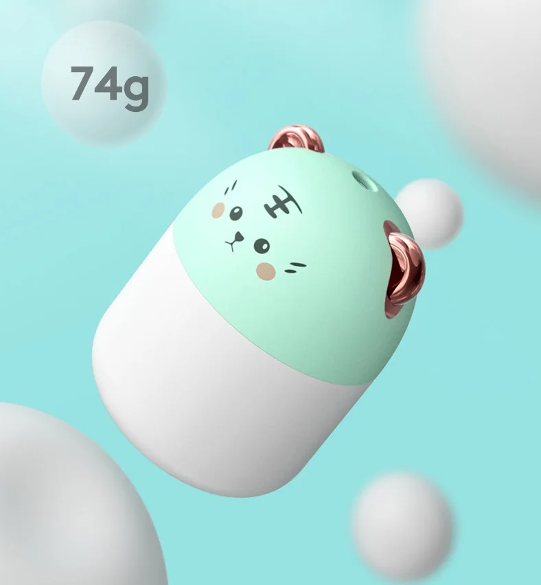 เดสก์ท็อป Air Humidifier ที่มีสีสันบรรยากาศ Light 250Ml Cool Mist Aroma Diffuser Home ห้องนอนเครื่องฟอกอากาศ