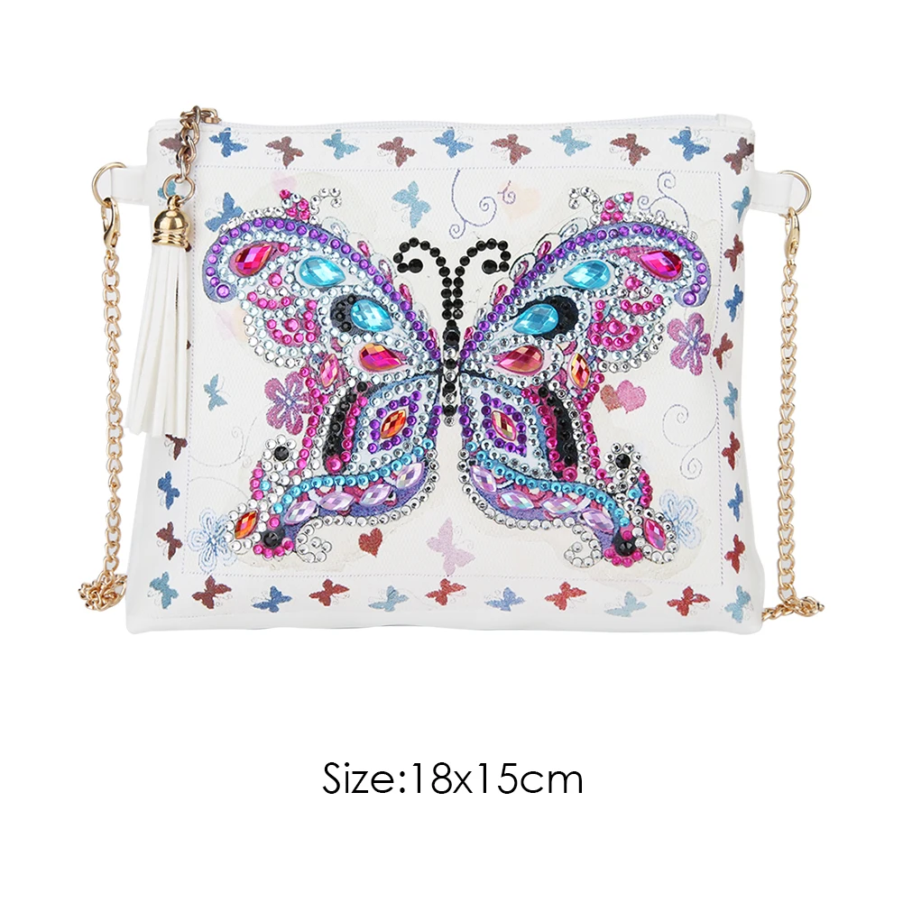 Satchel 5D DIY Diamond Painting Tote Hand Butterfly Painting Kit Diamond Art Wristband Clutch Bag arti delle donne