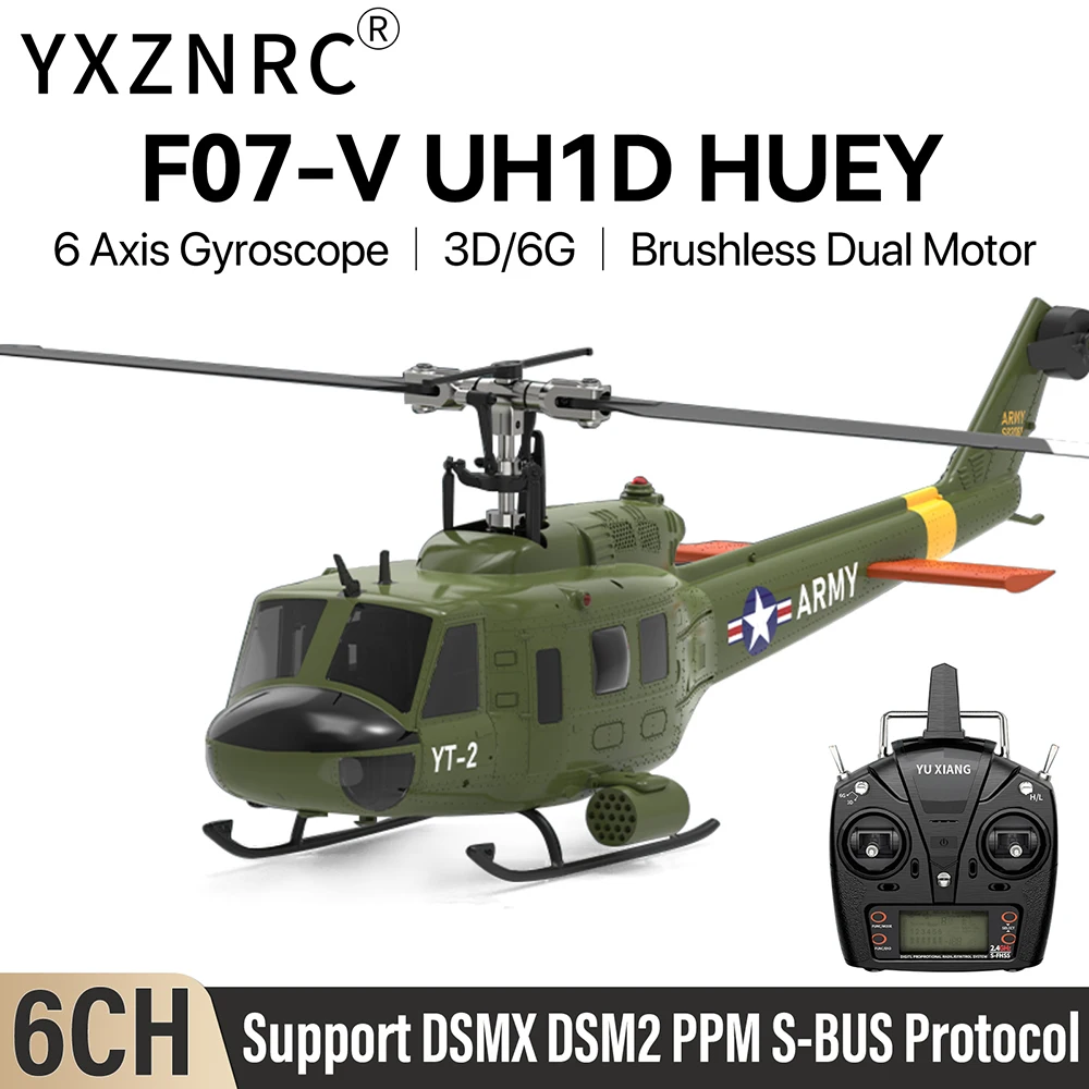 

New YUXIANG RC Helicopter F07-V 6-axis Gyro 3D Flying Dual Brushless Motor Airplanes