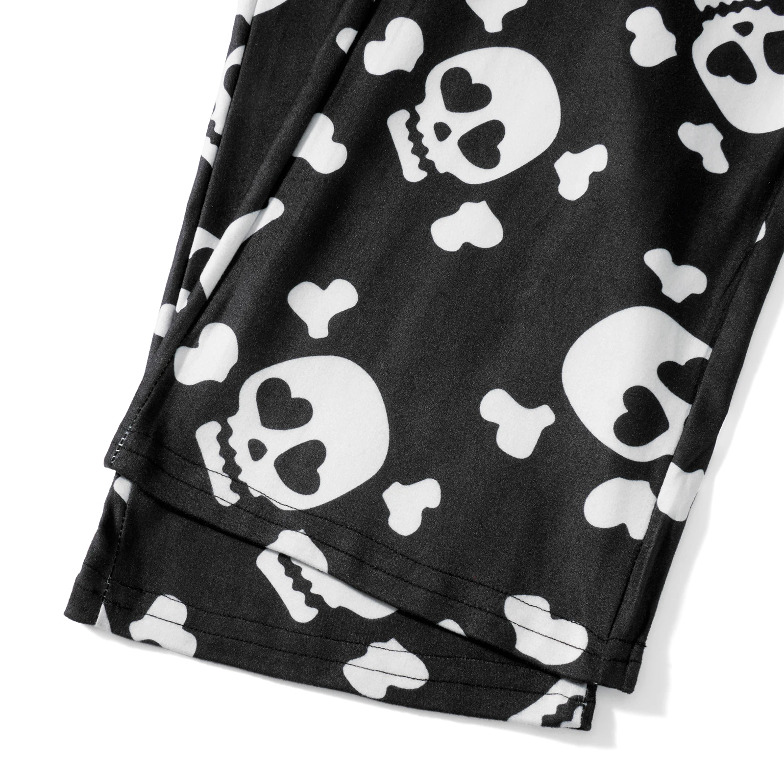 Pantalones de pijama borrosos para mujer, ropa de dormir con estampado de Calavera, pantalones largos de cintura elástica, engrosada ropa de dormir,