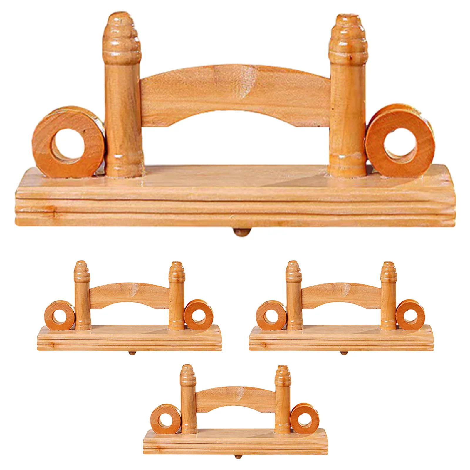 

4pcs Wooden Display Stands Folding Fan Holders Japanese Style Home Decoration Lightweight Easy Install Fan Stand Wood Bracket