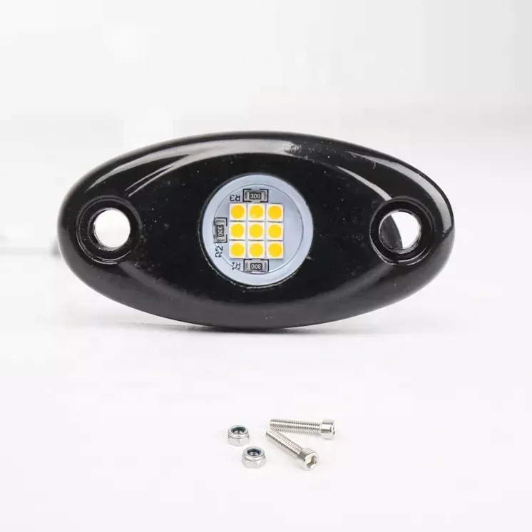 

Car Accessories 2" 9w Single Pure White Blue Amber Color Off-road Led Rock Light Under the Car Led rock Light For Truck