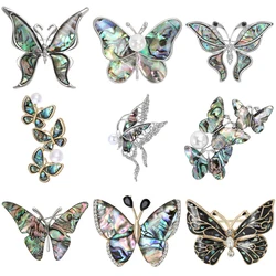 Shell Butterfly Brooches for Women Unisex 6 Styles Dragonflies Pins Office Party Friends Gift Accessories