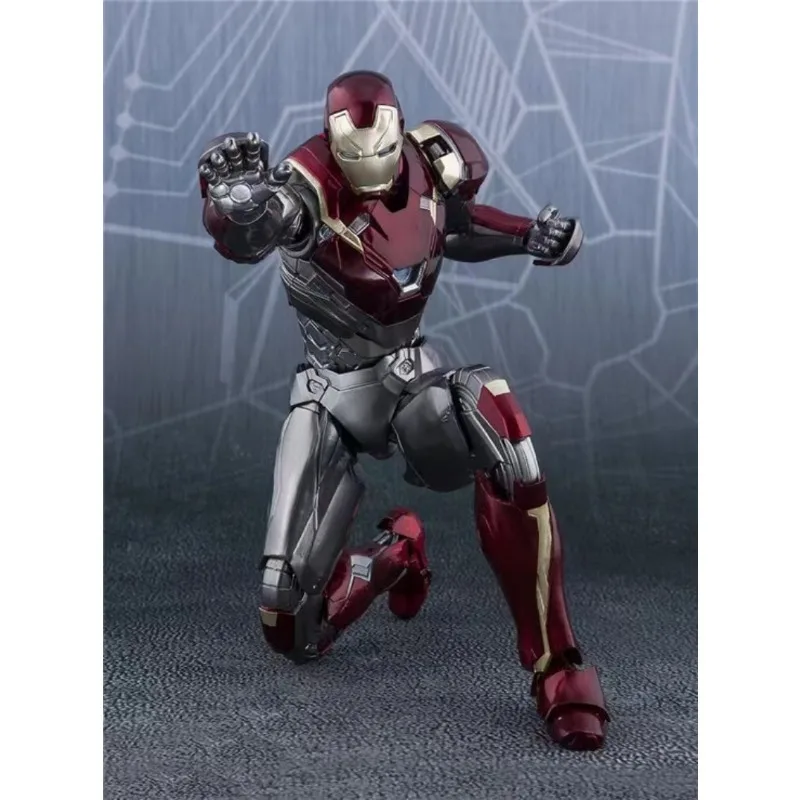 Marvel SHF The Avengers The Man Who Came Back Iron Man MK47 joint Movable Handmade model Avengers Children's Toy Gifts color box