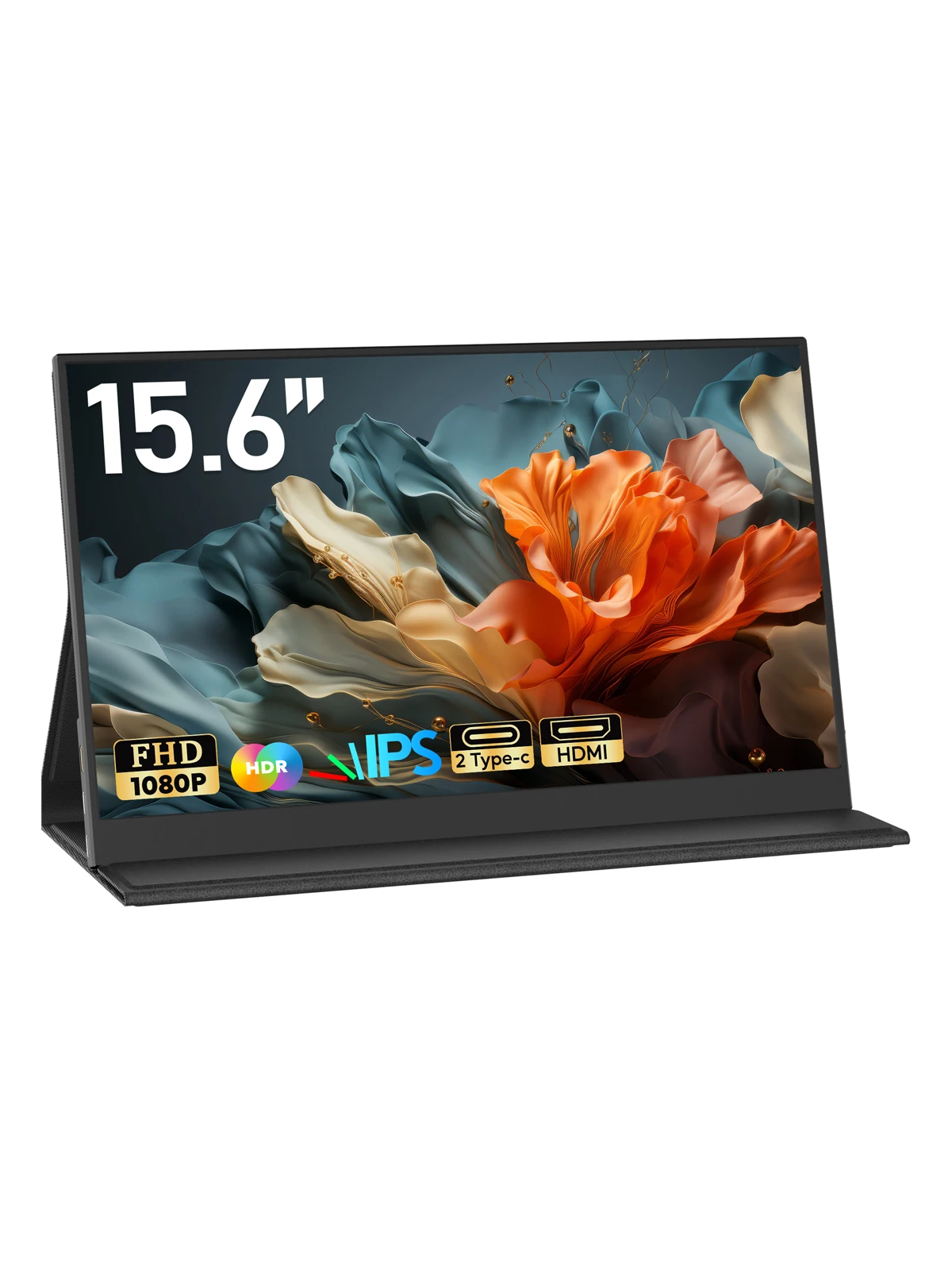 Amoudo 15,6 inch draagbare monitor 1920x1080P breidt het scherm uit IPS LCD-paneel Penhole-standaard VESA USBC Mini HDMI mobiel display - afbeelding 2