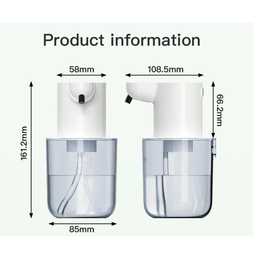 

Automatic Soap Dispenser Wall Mount Foaming Automatic For Kitchen Office With 4-Level Adjustable Touchless