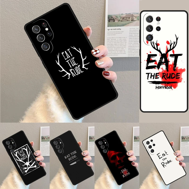 Hannibal Eat The Rude soft Silicone Phone Case For Samsung Galaxy note 10 pro S26 S25 S24 S23 S22 S21 Plus S25Ultra Capa Cover