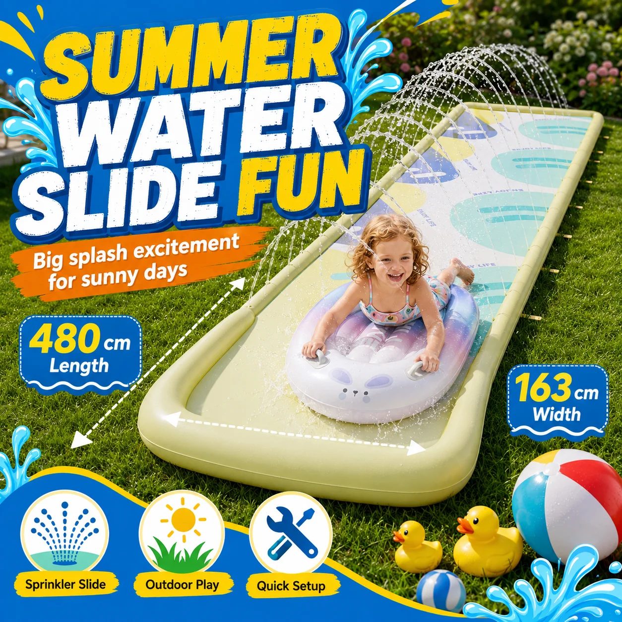 Scivolo d'Acqua Gonfiabile con - Slip Slide Water Mat recensione e prezzo
