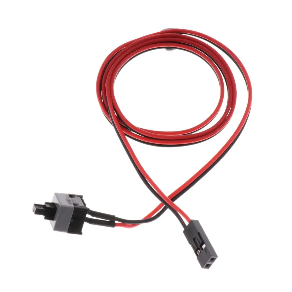 ATX Computer Power Cord 50cm Soft Touch Button Switch Cable for Reset on Off PC Desktop Case Panel Upgrade