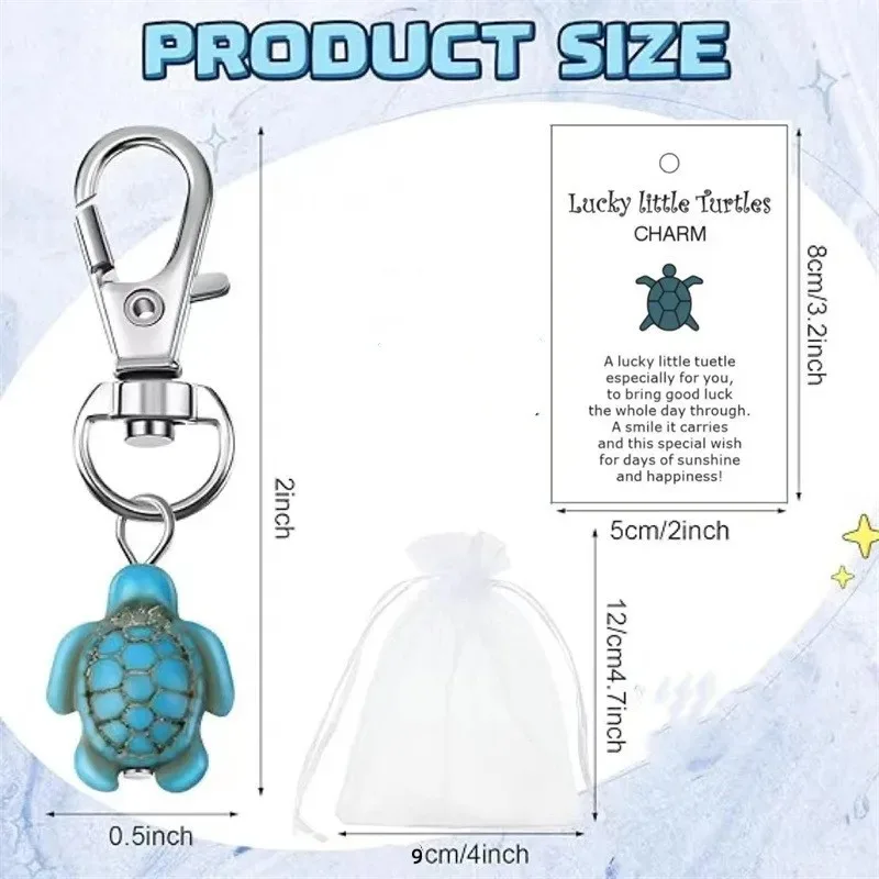 12/24set Lucky Travel Turtle Keychain Pendant Pendant Party Gift Party Thank-You Gift Party Souvenir