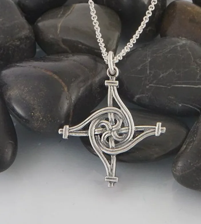 

mid 5th century St. Brigid's Spiral Cross necklace