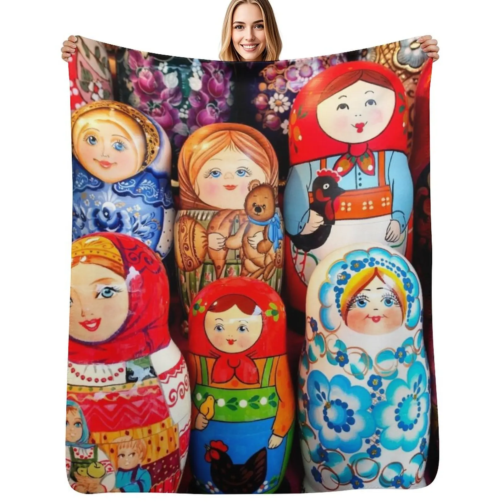 

Matrioska Throw Blanket Warm blankets ands Luxury Brand Blankets