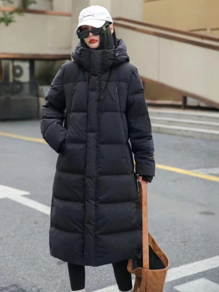 Winter Nieuwe Dames Donsjack Commuter Hoodie Warme 90% Ganzendons Jas