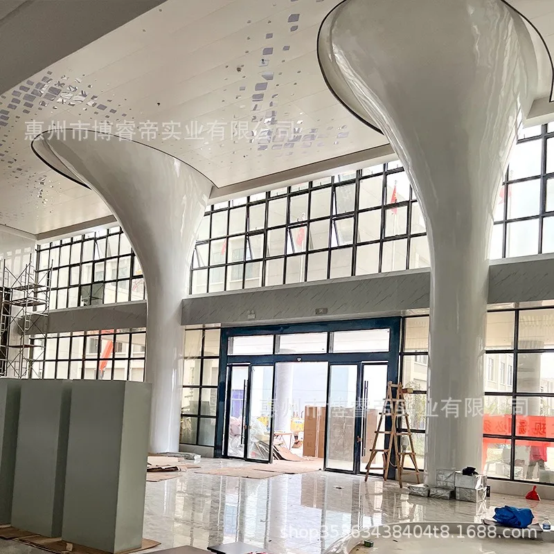 FRP decorative pillars, sales office, horn modeling, bag columns, factory landscape engineering, shopping mall surrounding